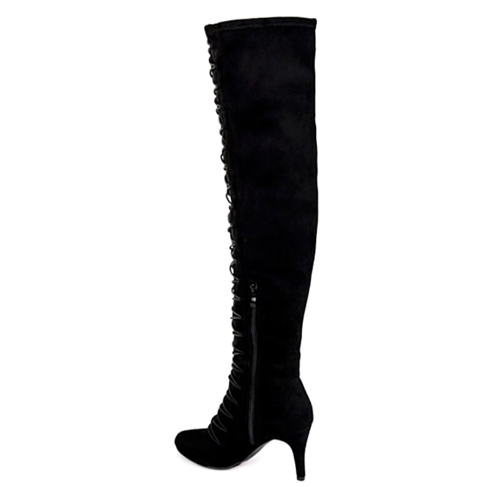 New w/o Box Journee Collection Trill Faux Suede Over The Knee Stiletto Boots 5.5
